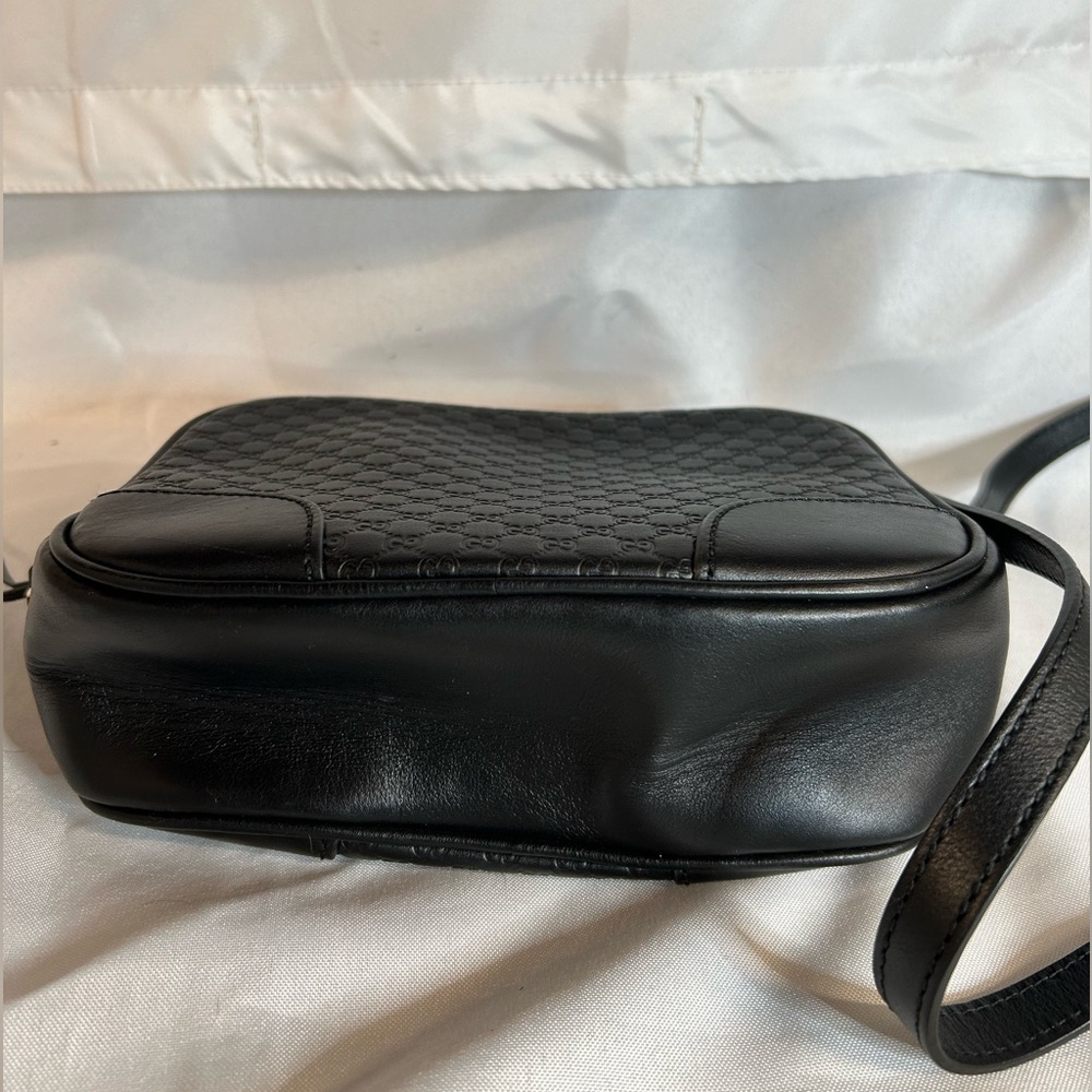 GUCCI Microshima GG Black Unisex Crossbody Bag 449413 BMJ1G 1000 ** - Picture 8 of 16